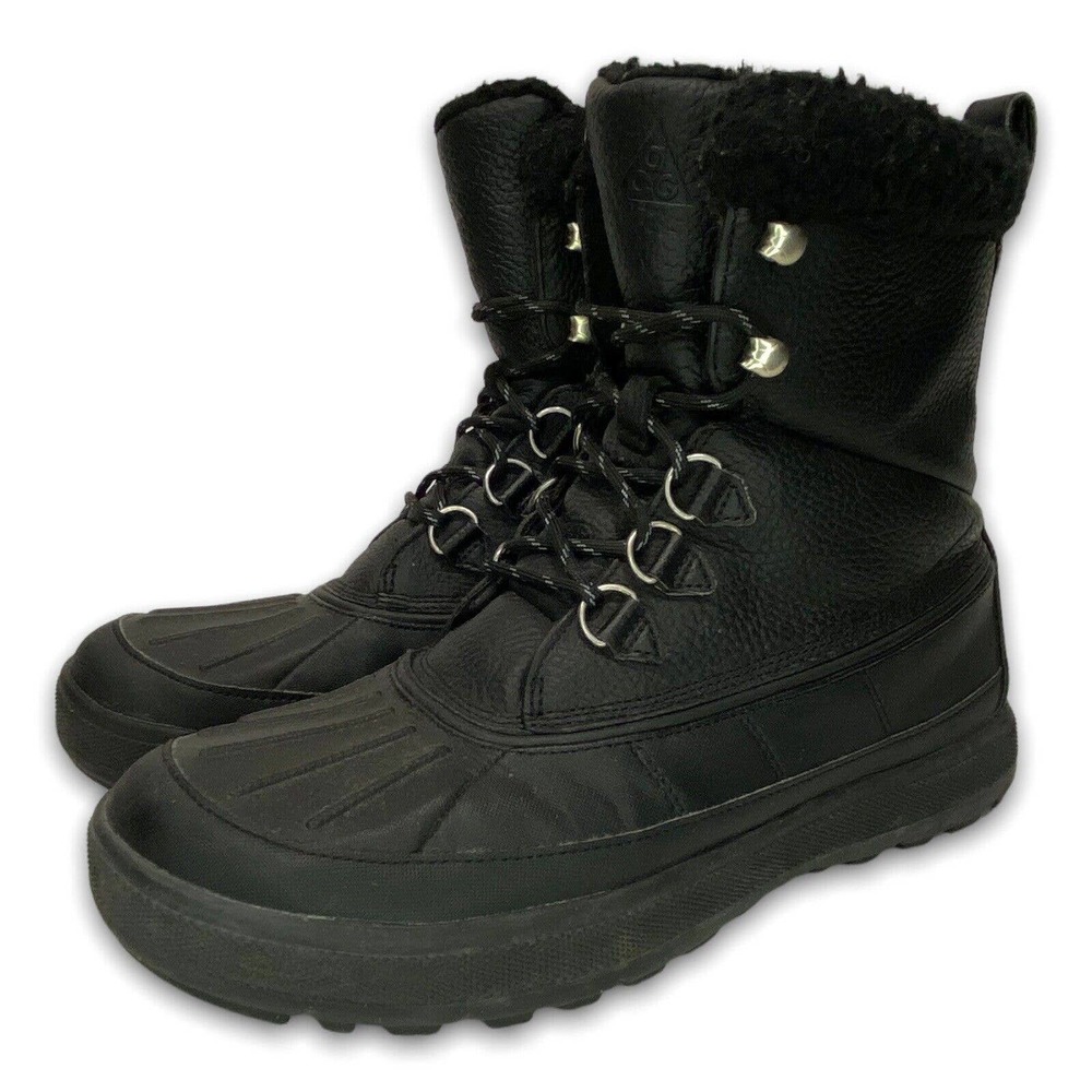 Nike Womens ACG Woodside 2 Triple Black Sneaker Boot Size 9 Lace Up 537347-010
